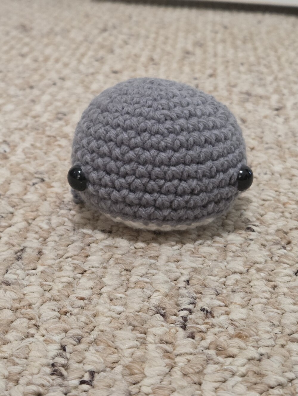 Hand Crafted Gray Crochet Whale Plush